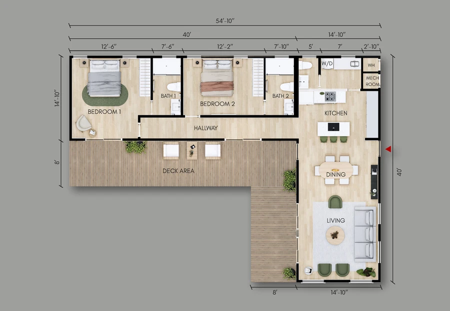 Zion 1200 floor plan
