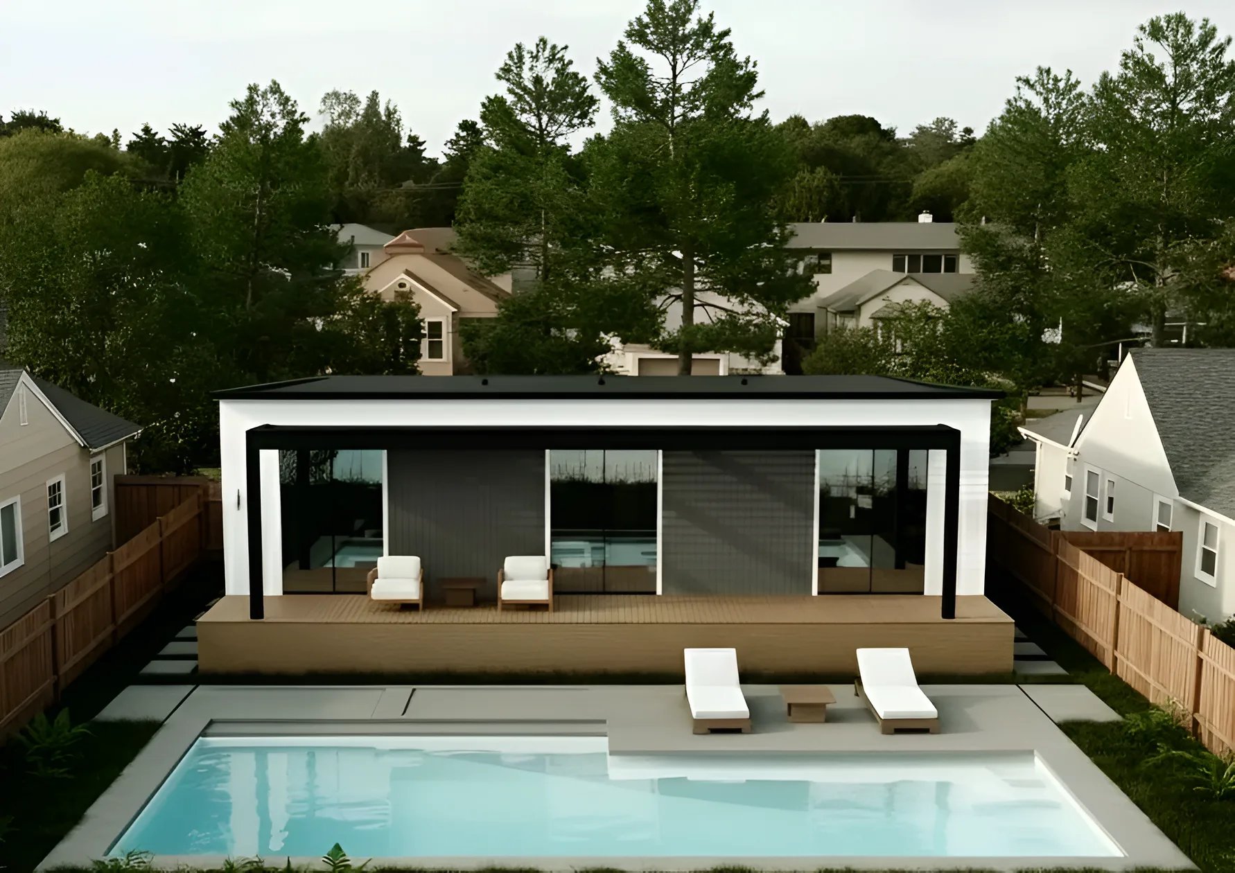 Modern modular home exterior